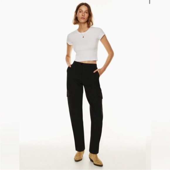 Aritzia Wilfred Free Black Modern Cargo Pant size 6 - Picture 1 of 12